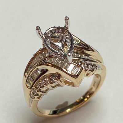 UBV0801SMY-MQH - 14K Yellow Gold Semi Mount Ring