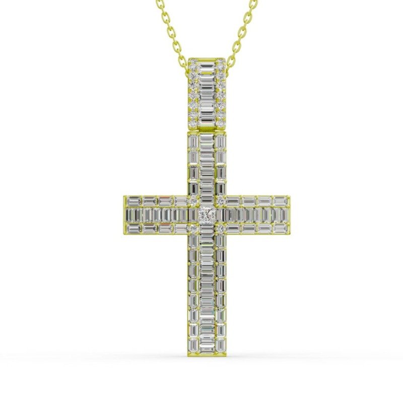 KP200543Y1 - 10K Yellow Gold Cross Pendant
