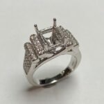 URJ2023SMW-EMH - 14K White Gold Semi Mount Ring