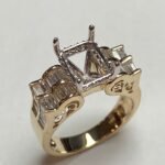 URL681SMY-EMH - 14K Yellow Gold Semi Mount Ring