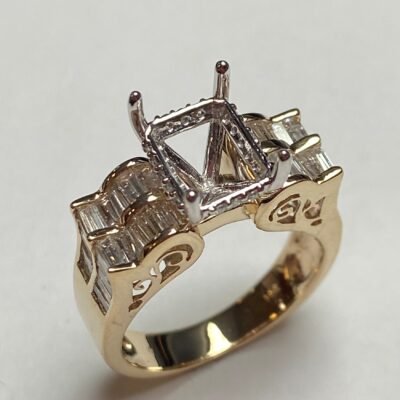 URL681SMY-EMH - 14K Yellow Gold Semi Mount Ring