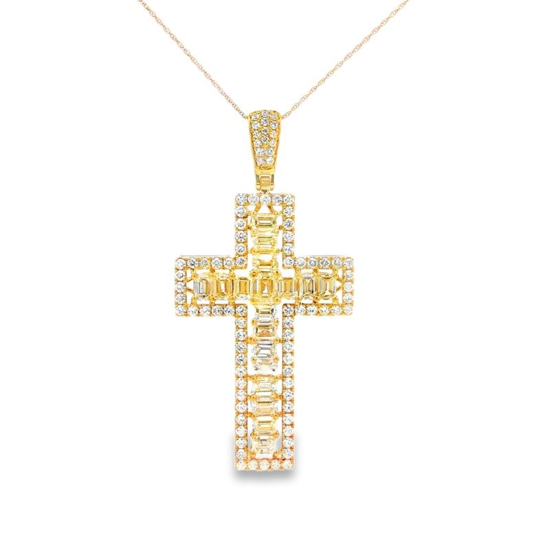 P2163Y - 14K Yellow Gold Cross Pendant