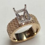 UB10295SMY-EMH – 14K White Gold Semi Mount Ring