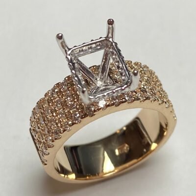 UB10295SMY-EMH – 14K White Gold Semi Mount Ring