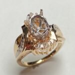 UB2579SMY-OVH - 14K Yellow Gold Semi Mount Ring