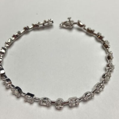 CBBR6228-10W – 10K White Gold Bracelet