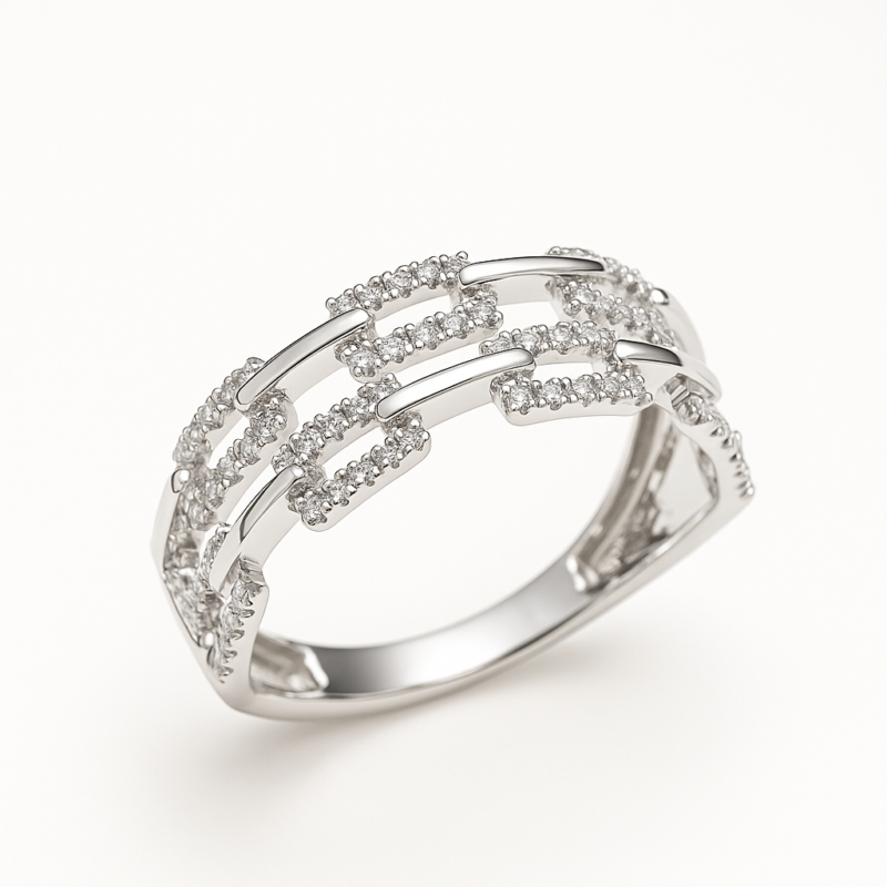 CRR3846-10W - 10K White Gold Fashion Ring
