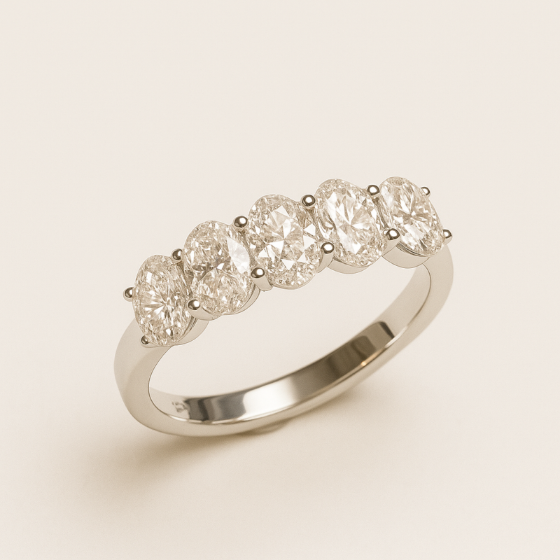 UB10577ABW-LGD – 14K White Gold Anniversary Ring