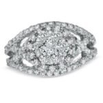 14K White Gold Engagement Ring
