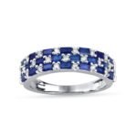 R93931SBW - 14K White Gold Sapphire Fashion Ring
