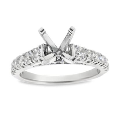 UB10363SMW-EMH – 14K White Gold Semi Mount Ring