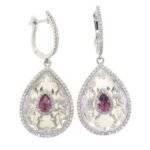 UBV6181E18W – 18K White Gold Tourmaline Earrings