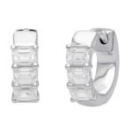 SG34146EW - 14K White Gold Huggies Earring