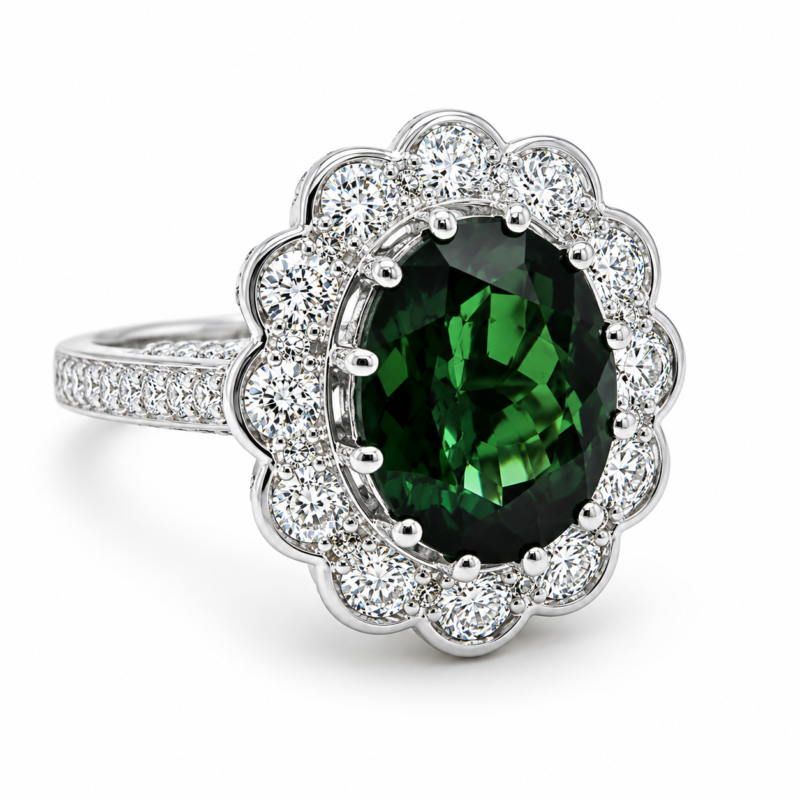 UB10016FWTU - Diamond Halo Ring