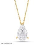 UXDP4893Y2.00-Yellow Gold Pear-Shaped Diamond Pendant Necklace